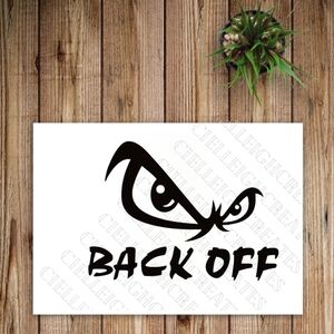 *2 for $20* Back Off Vinyl Decal Sticker Handcrafted
